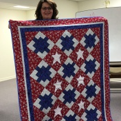 Andrea tells the story behind this Veteran's quilt.
